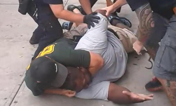 Eric Garner arrest. Credit: Youtube.